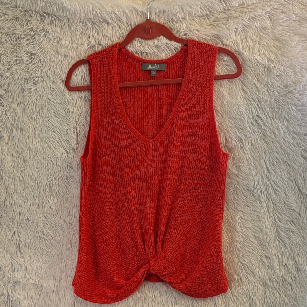 Marled Reunited Knit Sleeveless Blouse Size Medium